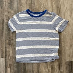 American eagle “soft and sexy” blue and white striped shirt